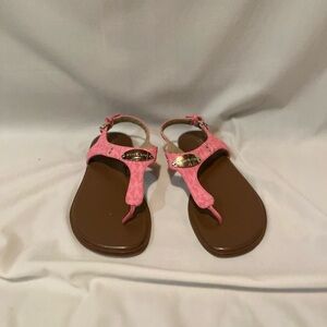 Michael Kors Pink and Brown Sandals